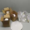 Gold Floor Lamps for Living Room Bedroom-3 Light Glass Floor Lamp with Three Led Bulb, Rustic Tall Floor Lamp Gold Standing Lamp Tree Floor Lamps for Living Room Bedroom,Office,Corner (4.7inch, Amber-pumpkin)