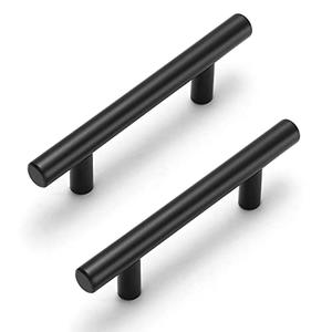 Estmoon 9 Pack Cabinet Handles Matte Black Cabinet Pulls with 3 Inch Hole Center, Stainless Steel Kitchen Cabinet Handles Black Kitchen Handles for Cabinets and Drawers, 76mm Hole Centers