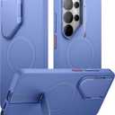 SURITCH for Samsung Galaxy S26 Ultra Phone Case, Magnetic Protective Cover with Camera Cover & Adjustable Metal Kickstand for Galaxy S26 Ultra -Starlight Blue