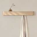 Wall-Mounted Coat Rack 'Toke' - Modern Design Coat Rack with Hidden Wall Hooks - Solid Wood Veneer Panel Coat Hanger - Oak, White