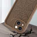 Aitipy Compatible with iPhone 13 Case, Stylish Brown Spider Web Design Slim Soft Gel Rubber TPU Material, Full Camera Protection, Shockproof Protective Phone Case for Women Girls Boys