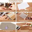 pamctry 50 Pcs Book Binding Kits for Beginners - Complete DIY Kit with Tools & Instructions, 11.6 x 7.8 Inches