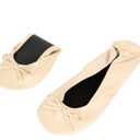 Women Flats Portable Fold Up Ballerina Flat Shoes Roll Up Foldable Ballet Shoes 7-8
