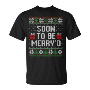 Soon to be Married Merry'd Christmas Bride and Groom Weeding Unisex T-Shirt Ladies S