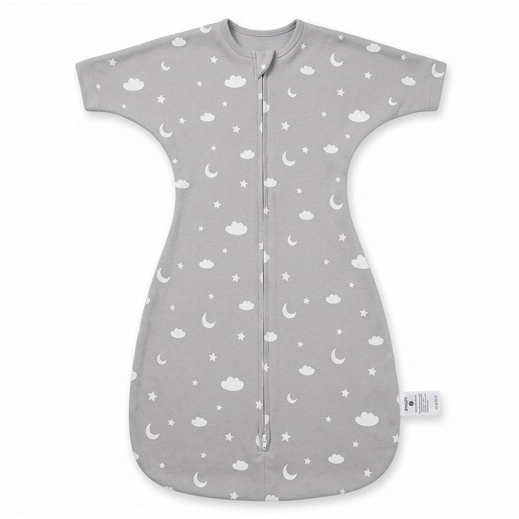 ZIGJOY Transitional Swaddles for Newborns  0.5 Tog Newborn Swaddle Sleep Sack 36 612 Months, 100% Organic Cotton Baby Transition Arms Up Swaddle Blanket with 2Way Zipper