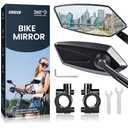 Bike Mirror Handlebar Mount 360° Adjustable 2pcs, Accessories Bike Side Mirror, E Bike Mirrors for Handlebars, Scooter Mirrors for Handlebars with Scratch Resistant Glass, E Bike Rear View Mirror
