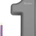 Ducodocu 3D Silicone Cake Pans Large Number Cake Mould Novelty Cake Tins DIY Baking Mold for Birthday Wedding Anniversary 10 inch Number of 6