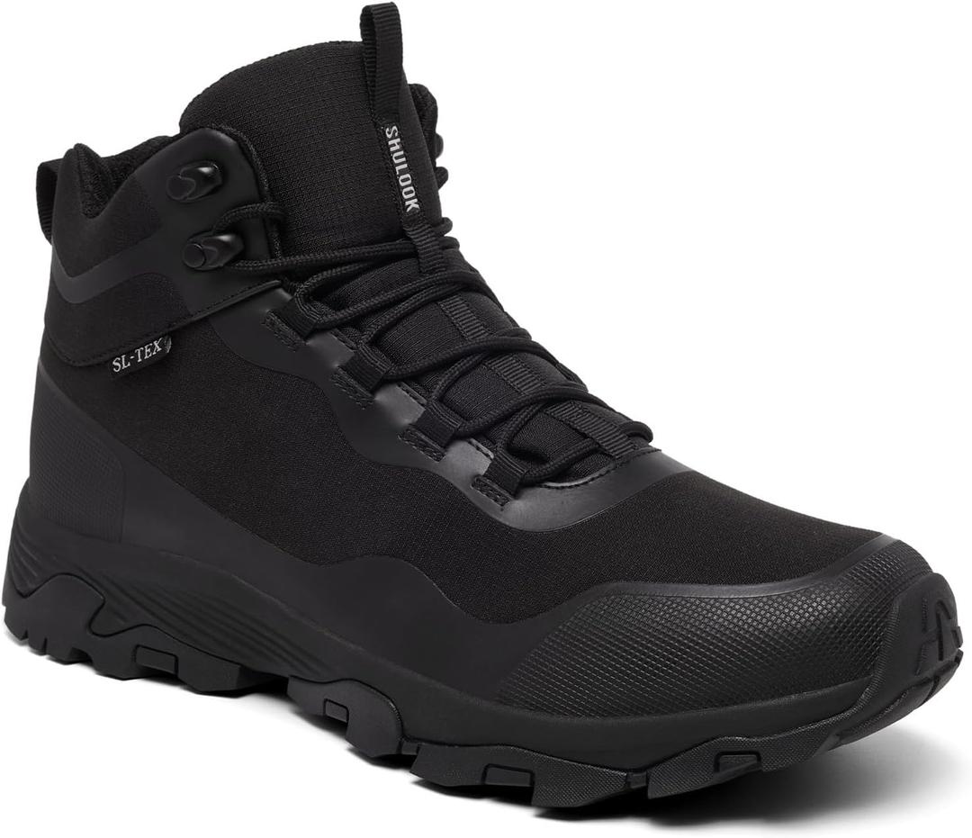 SHULOOK Men's Waterproof Hiking Boots Outdoor Lightweight Breathable Trekking Camping Mountaineering Shoes 1
