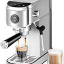 CASABREWS CM5418J Espresso Machine 20 Bar, Professional Espresso Maker with Milk Frother Steam Wand, Stainless Steel Cappuccino Latte Machine with 34oz Removable Water Tank and Touchscreen, Silver