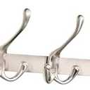 Reroser Modern Zinc Alloy Wall Mounted Coat Rack - Multi-Purpose Wall Hook Organizer with 5 Hooks, Rustproof Metal Hooks for Hallway, Bathroom, Bedroom (Silver Nickel, 1 Item-5 Hooks)