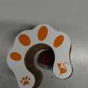 Kitty Curlz Interactive Cat Toy, Brown Accordion Kitty Curls Scratching Board with Paw Design, Bell Ball, Magnetic Collapsible Tunnel for Cats