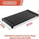 Upgraded WB31X24738 Griddle Replacement for GE Gas Stove, WB31X24998 Cast Iron Center Pan for Gas Range Parts Stove Top Pan Griddle Cooktop