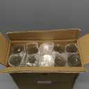 Bestluck 100 Pack Champagne Flutes Plastic, 4.5 oz Gold Glitter Plastic Disposable Stemware, Disposable Champagne Flutes for Party, Mimosa Bar, Wedding, Anniversary and Graduation