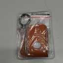 Tukellen for Mazda Leather Key Fob Cover with Keychain Compatible with 3 6 CX-5, CX-30, CX-9,4-Buttons Smart Remote, Genuine Leather Key case-Brown