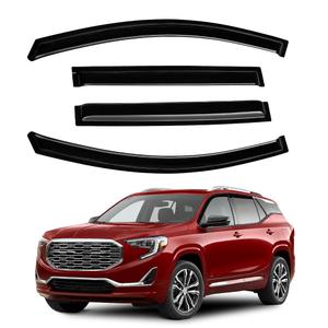 Canvcle Terrain Rain Guards - Window Visors for GMC Terrain 2018-2024, Outside-Mount Tape-On Side Window Wind Deflectors for GMC Terrain Accessories, Vent Visors Shades Rainproof Black 4PCS