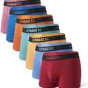 Separatec Dual Pouch Mens Underwear Breathable Cooling Rayon Made from Bamboo Underwear Men, Boxer Briefs and Trunks 7 Pack, L