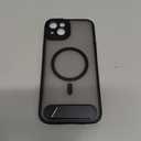 Magnetic Compatible with iPhone 15 Plus Case, [Built-in Kickstand][Full Camera Protection][Compatible with MagSafe][Anti-Fingerprint] Shockproof Phone Case for iPhone 15 Plus 6.7" Black