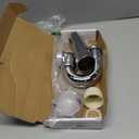 Westbrass D402NE-1-26 1-1/2" New England Style P-Trap with High Box Flange, Polished Chrome