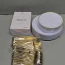 EI 180pcs White and Gold Plastic Plates,Gold Plastic Plates for Party,Fancy Plate Disposable Dinnerware Sets,Gold Disposable Silverware and Cups for Wedding,Baby Shower