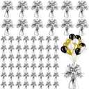 Shappy 60 Pcs Metallic Balloon Weights bulk Heavy Solid Anchor Balloon Holder Weights 5.3 oz Foil Table Centerpiece DIY Decor for Birthday Baby Shower Wedding Party Festival Decorations(Silver Color)