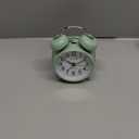 {Loud Alarm for Deep Sleepers) 4'' Twin Bell Alarm Clock with Backlight for Bedroom and Home Decoration(Green)