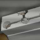 RUIYEY Bathroom Vanity Light Fixtures: 3-Lights Bathroom Lighting Fixtures Over Mirror, Brushed Nickel Vintage Wall Lights with Milky White Frosted Glass Shade for Bath Bedroom