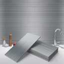 Art3d 100-Pieces Peel and Stick Stainless Steel Backsplash Self-Adhesive Metal Tiles, 3" x 6" Subway Stove Backsplash (Not Magnetic)