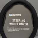 PIC AUTO Steering Wheel Cover, Black Sparkly Crystal Bling Glitter with Leather, Universal Fit 14.5"-15.5" Car Steering Wheels for Girls & Women, Anti-Slip Wheels Cover for Cars, Trucks, Van, SUVs