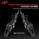 A-Premium Driver and Passenger Hood Hinges Compatible with Honda Odyssey 2005-2010 & Acura RDX 2007-2012, Set of 2 Front Left and Right Side Hood Hinges, Replace# 60170SHJA00ZZ, 60120SHJA00ZZ