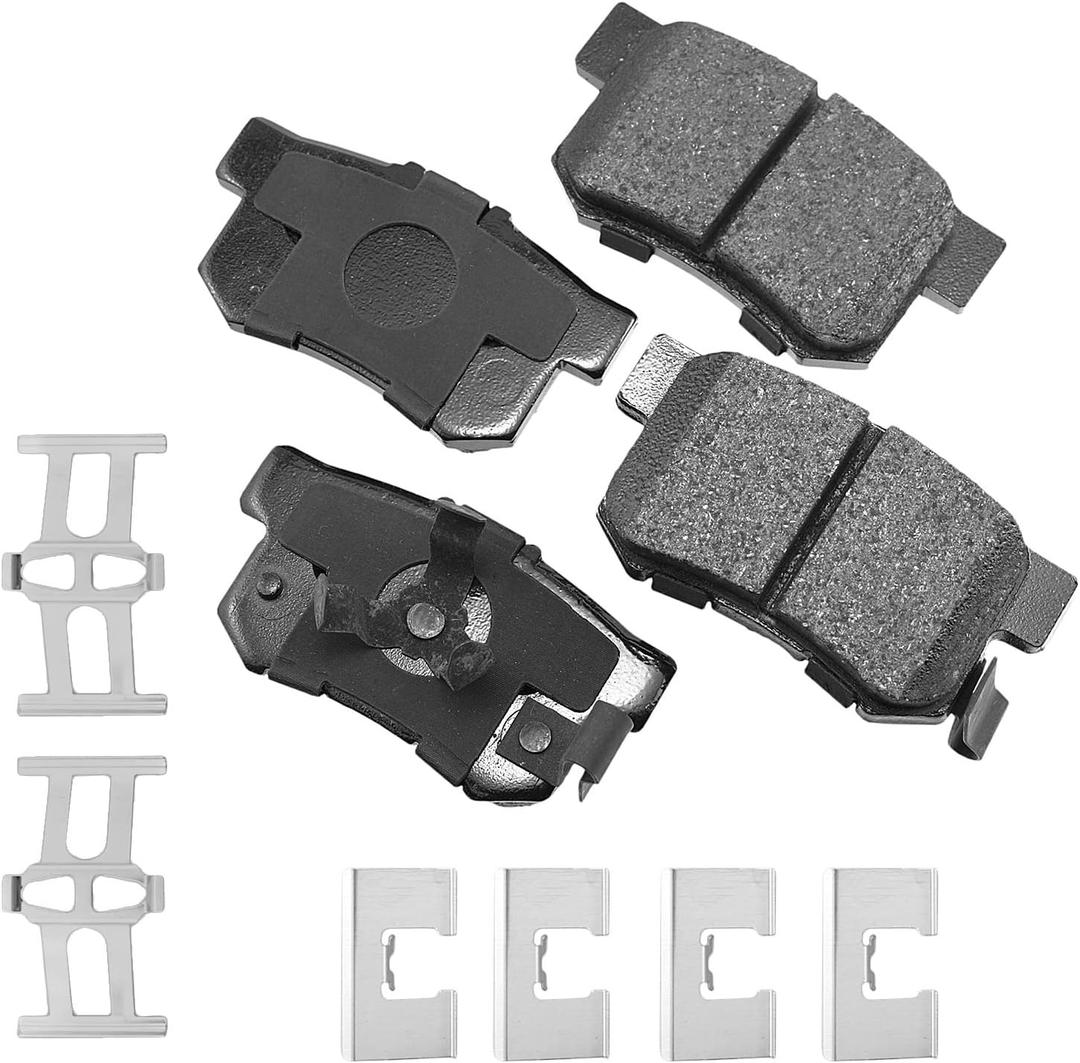 Akebono ACT1086A Ultra-Premium Ceramic Rear Disc Brake Pads , GREY