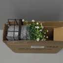 DILATATA Baby's Breath Artificial Flowers Table Centerpiece Decoration Potted Artificial Babys Breath Small Fake Plants for Shelf Desk Home Decor Fake White Babys Breath Flower with Vase