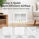 Baseboard Return Air Grille Fit 24x8 Duct Opening,7/8"(Depth) Margin Turnback for Baseboard,7/8"Thick Baseboard Return Air Vent Cover Grill,Outer Dimensions: 25.75"W X 9.75 "H X 7/8", White, 1-Pack, 24"WX8"H-Duct Opening