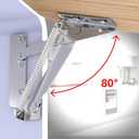 2 Pieces 80 Degree Foldable Lifting Bracket, Black Spring Hinges are widely Used in Sofa Hinge Lifters, Furniture Storage Support Hinges