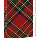 Hallmark Medium Christmas Gift Boxes with Lids (12 Shirt Boxes, 3 Designs: Blue, Green, Red Plaid, Black Buffalo Check) for Christmas, Hanukkah, Birthdays, Father's Day