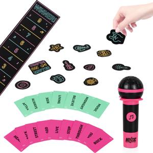 Music Board Games for Family Night, Family Karaoke Game, 10+ Year Olds, 2-10 Players - with 250 Lyrics (125 Cards) for Hilarious Game Nights & Birthday Party, Kids Gift
