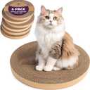 6pcs Cat Scratch Pad, Cat Scratcher Cardboard & Cat Scratching Pads - Round Cat Scratcher Refill, 10 Inch Diameter 7/8 Inch Thick cat scratchers for Indoor Cats