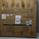 Cumbor 29.243" Baby Gate for Stairs, Wall-Mounted (Drill Required), Expandable No Bottom Bar Dog Gate, Auto Close Extra Wide Walk Thru, Pet & Toddler Proof Gate, Top & Bottom of Stairways (White)