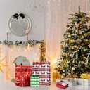 24 PCS Christmas Bags for Wrapping Holiday Gifts,Hot Stamping Foil Festival Bag Bulk Set with Snowman, Reindeer,Christmas Stocking/Cane/Tree, Snowflake, Gin Design - 6 X-Large,6 Large,6 Medium,6 Small (24 Count (Pack of 1))