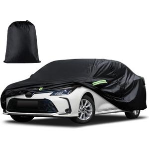 Car Cover Custom Fit for Toyota Corolla 2000-2025, Honda Civic 1991-2025, Waterproof All Weather Full Exterior Cover Rain Sun Protector Car Cover with Door Zipper