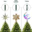 Christmas Tree Topper Holder Universal Twist-On Stabilizer with Adjustable Attachment for Tree Top Decorations, Fits Most Tree Bases (Green)