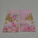 Oudain 3 Pack Princess Party Tablecloths Happy Birthday Princess Disposable Plastic Table Covers Unicorn Castle Rose Rectangular Table Cloths for Girls Women Birthday Party Decorations, 108 x 54 Inch