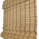 CHICOLOGY Bamboo Roman Shade, Cordless Light Filtering Woven Wood Window Treatment for Living Room, Dining Room, Kitchen & Office, Natural Bamboo Blinds for Boho Coastal Decor, Deer, 29" W x 64" H