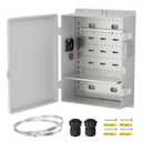 Joinfworld Vented Outdoor Enclosure Box 18.1x12.6x6.4"" Outdoor WiFi Enclosure Waterproof White Nema Electrical Box with Cooling Fan for Electronics, WB18.1X12.6X6.4