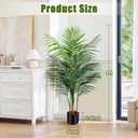 Artificial Palm Tree Indoor 4ft, Large Fake Tropical Areca Palm Tree with 13 Trunks, Tall Faux Floor Plants for Indoor Outdoor-Living Rooms, Offices, Bedroom Home Decor