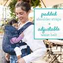Infantino Flip 4-in-1 Convertible Baby Carrier, Adjustable, Ergonomic Hands Free Babywearing, Registry Essential, Carrier for Newborn to Toddler, Floral Navy