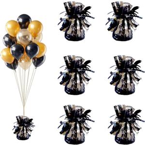 balloon weights are perfect for parties, birthdays, weddings. Each pack includes 6PCS durable weights that easily decorate balloons and elevate any celebration. (Black 6pcs)
