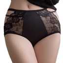 Womens Lace G-String Thongs Panties Underwear Low Rise T-Back Underpants (Black, S)