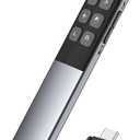 Wireless Rechargeable Presentation Clicker- Presentation Remote with Air Mouse Control, Gyro Volume Adjustment & Ink Annotation- Clicker for PowerPoint, Keynote on Mac, PC, Laptop