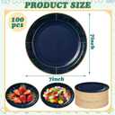 100 Pcs Green Blue Tartan Plaid Paper Plates We Can Bearly Wait Party Plates Disposable Tableware Decoration for Guests Baby Shower Wedding Birthday Party Supplies (Blue,9" X 9")