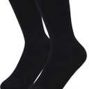 Forony Solid Combed Cotton Boys Dress Socks 6-8 Years Soft Skin Friendly Anti Odor Quick Dry